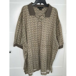 NIKE GOLF SHORT SLEEVE LOGO POLO SHIRT MENS SIZE XXLARGE SWOOSH LOGO-GOLF-BROWN